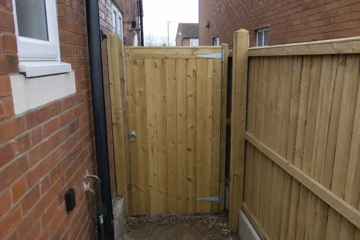 Wooden garden gate fitted in Nuneaton